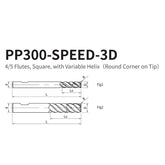 G-PP300-SPEED-3D  4/5 Flutes, Square, with Variable Helix(Round Corner on Tip) - Big-tools Industrial Supply Tools for Metal Cutting